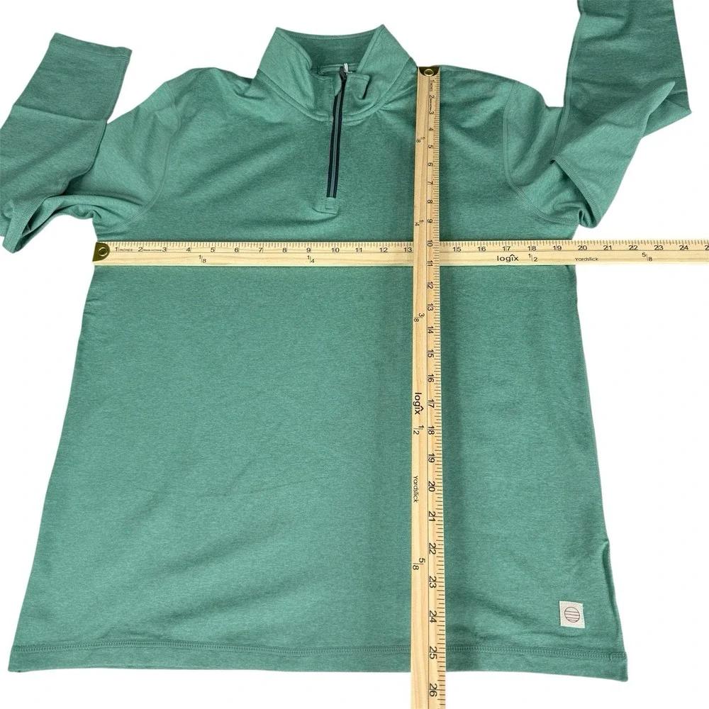 Marine Layer Men's Small green 1/4 Zip Weekend Sport Stretch Pullover Sweatshirt